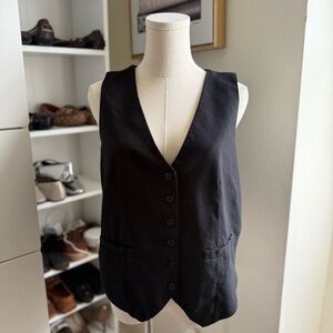 A New Day Black Sleeveless Oversized Fit Vest Size Women’s XS